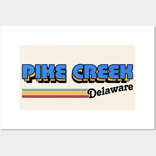 Pike Creek, Delaware / / Retro Styled Design Wall Art by DankFutura